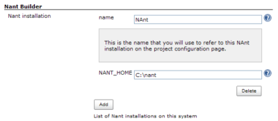 Jenkins Nant Builder