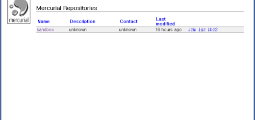 Mercurial Repositories on Web