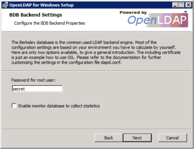 OpenLDAP root password