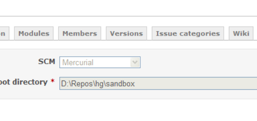 Redmine Mercurial Repository Setting