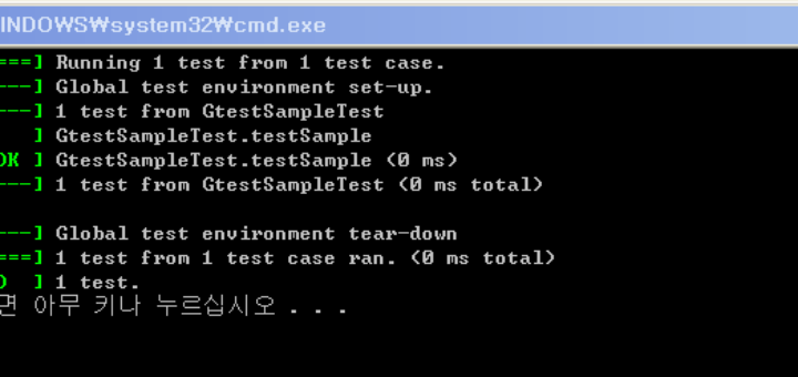 googletest Sample Test