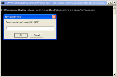 Mercurial – Key Passphrase