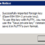 Putty Key Generator – Load private key Notice