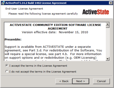 ActivePerl Setup - License