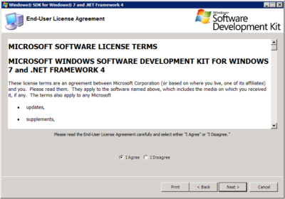 Windows SDK Setup - License
